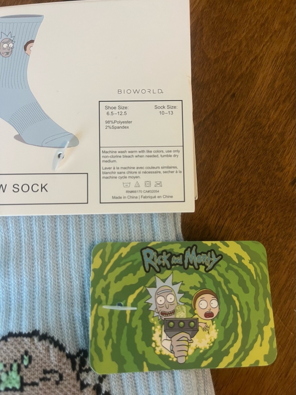 Rick and Morty Crew Socks New with Tags - Picture 3 of 3